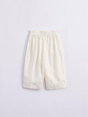 Girls Summer Elastic Linen Pants Assorted Colors Kids Lace Waist
