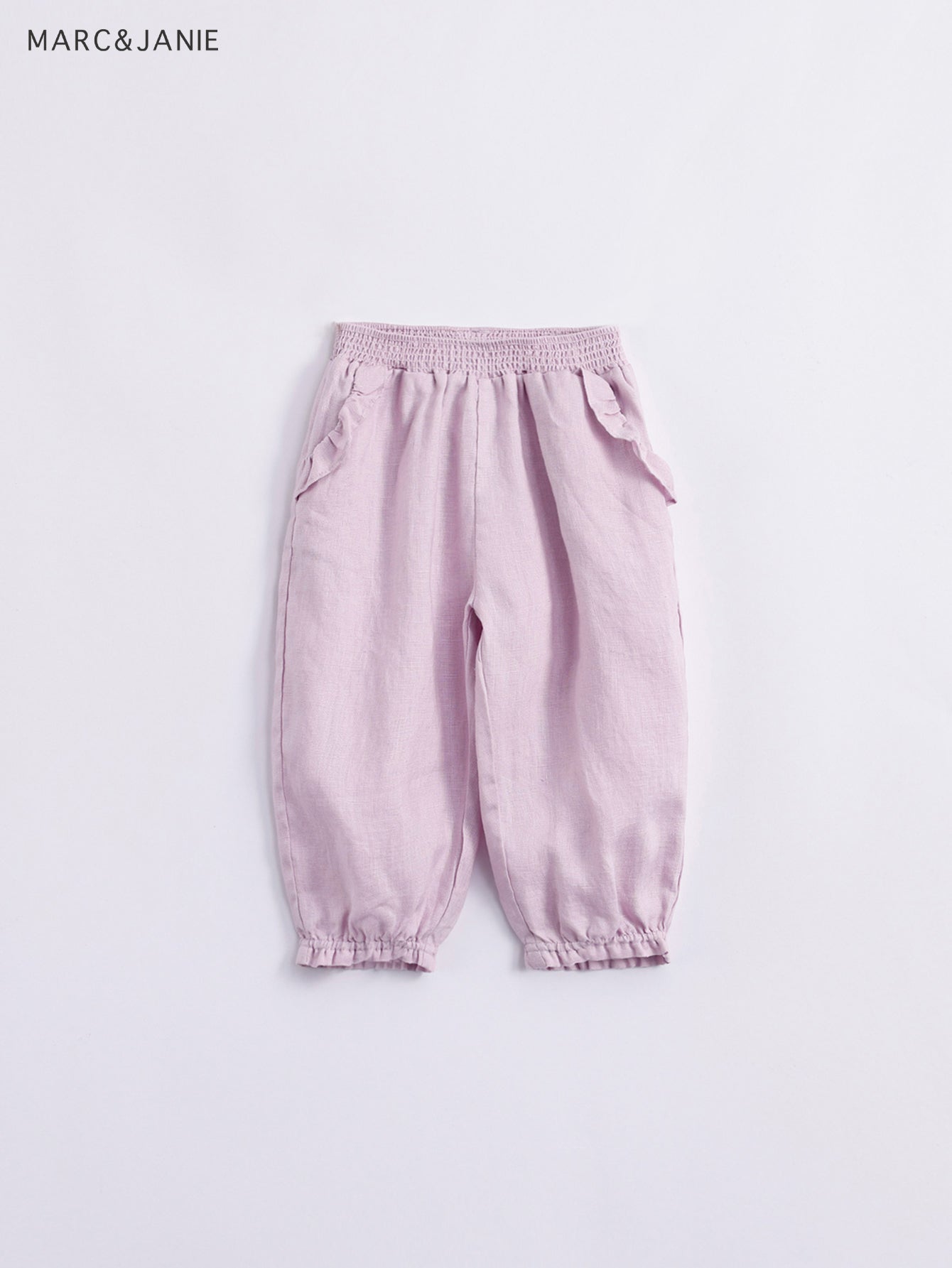 Girls Summer Linen Pants Kids Lace Tunic Casual Pants