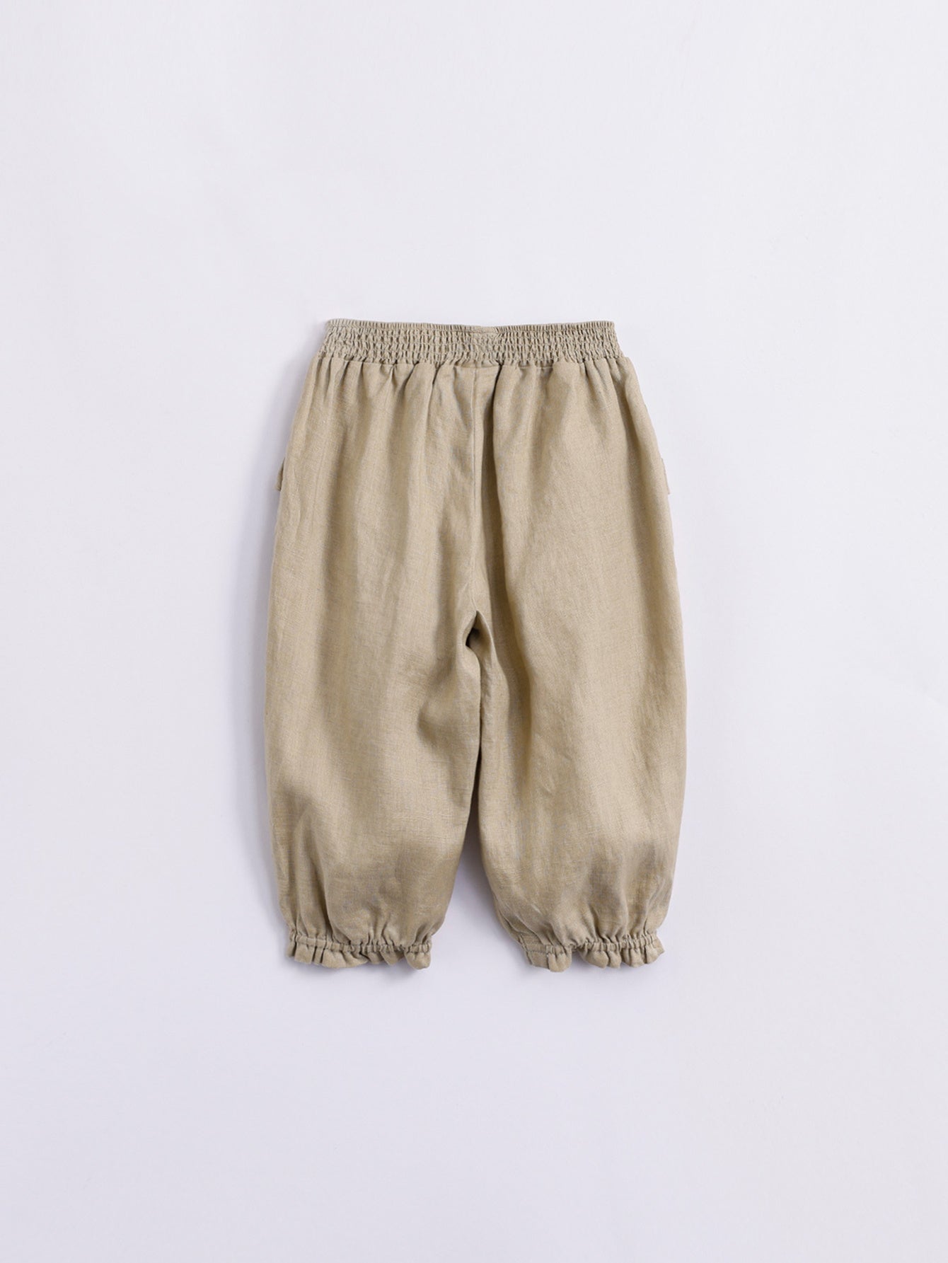 Girls Summer Linen Pants Kids Lace Tunic Casual Pants