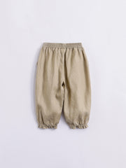 Girls Summer Linen Pants Kids Lace Tunic Casual Pants
