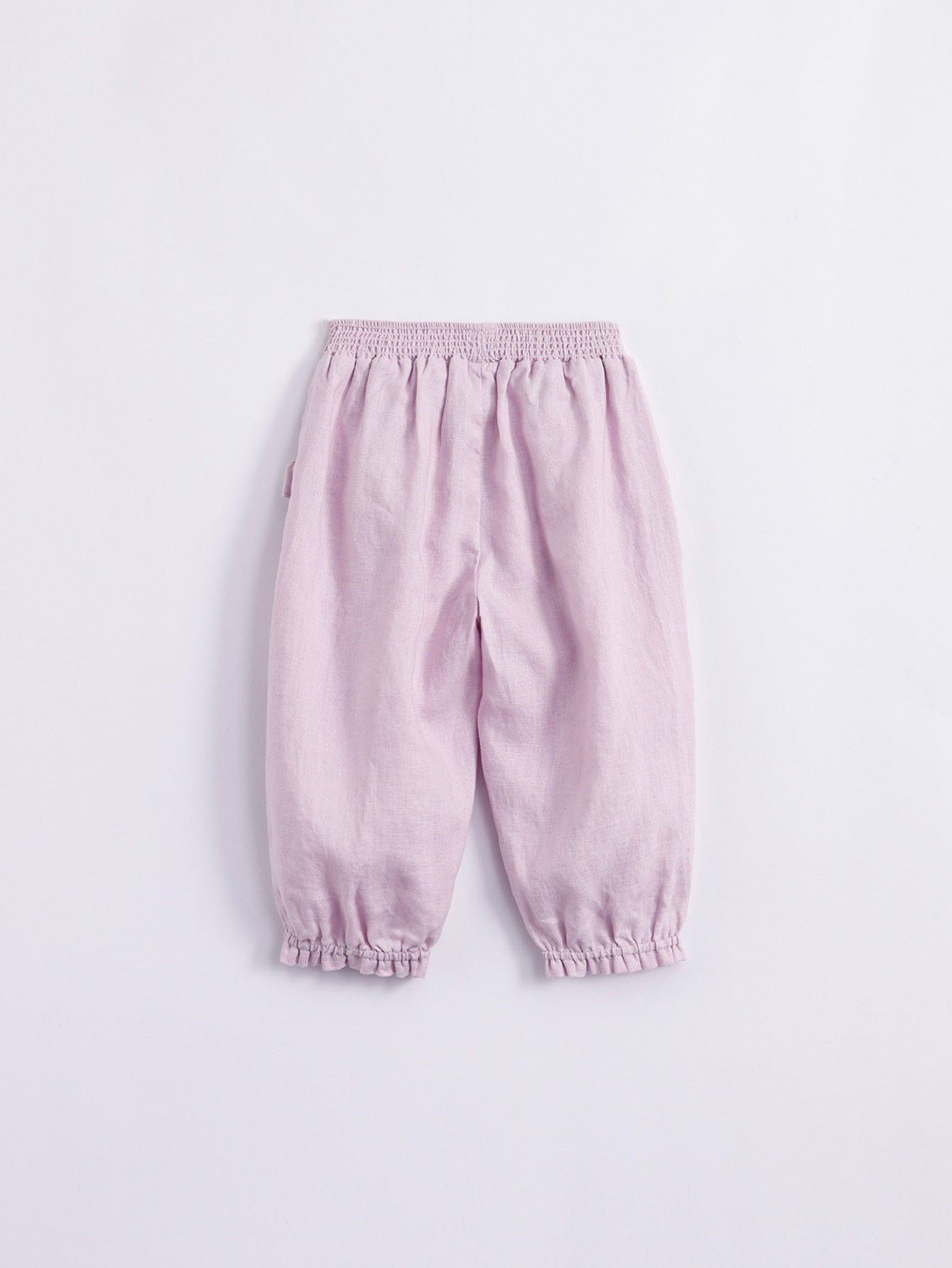Girls Summer Linen Pants Kids Lace Tunic Casual Pants