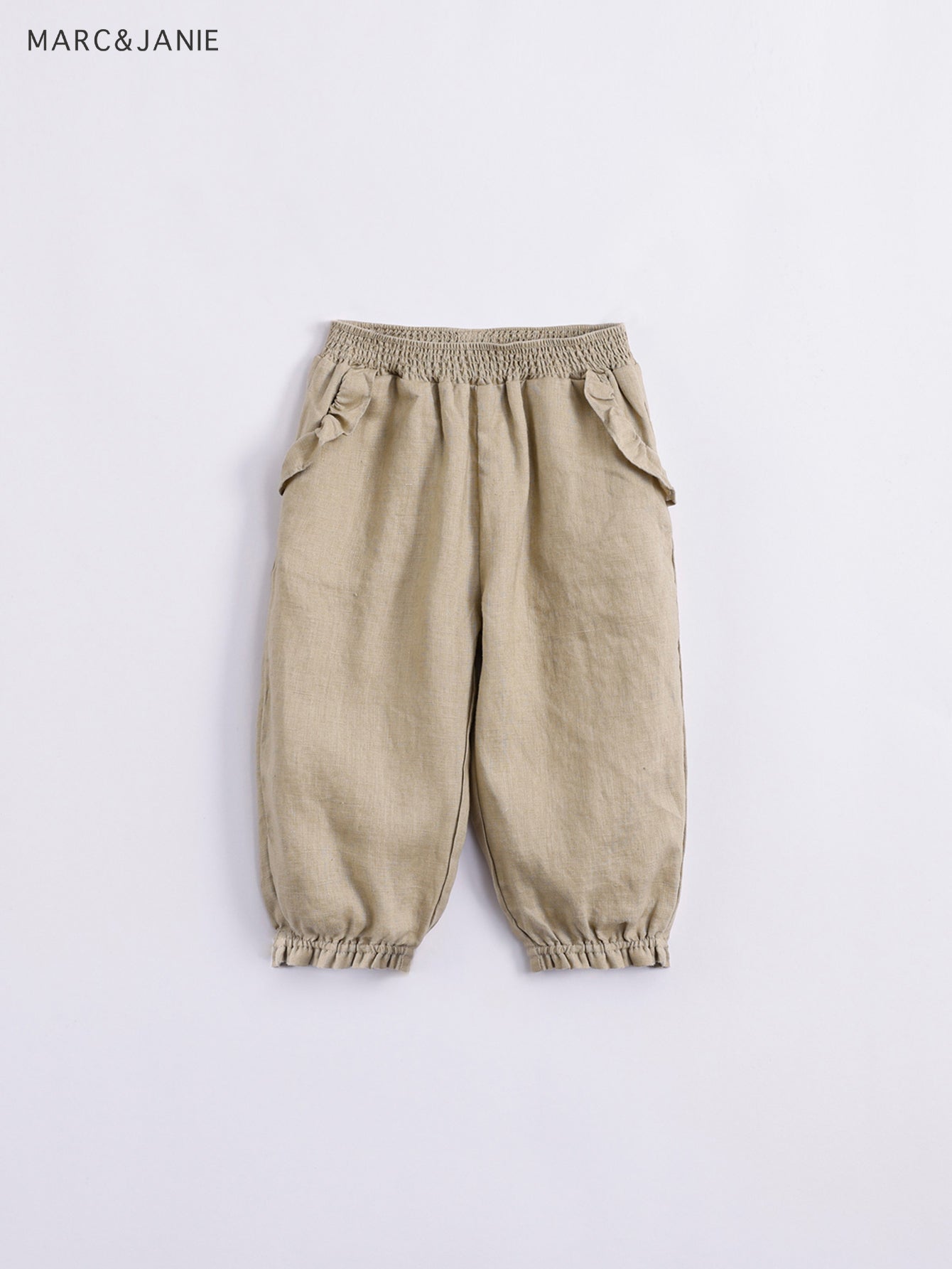 Girls Summer Linen Pants Kids Lace Tunic Casual Pants