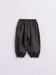 Girls Summer Linen Pants Kids Lace Tunic Casual Pants