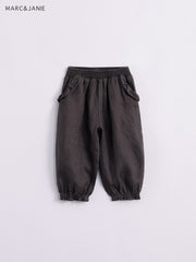 Girls Summer Linen Pants Kids Lace Tunic Casual Pants
