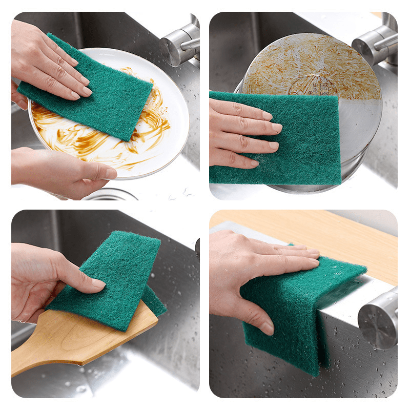 Non Scratch Scouring Pads for Kitchen and Bathroom Cleaning