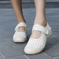 Women's Wedge Sports Shoes Casual Hook & Loop Non Slip Shoes Comfy Low Top Shoes