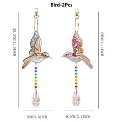 2pcs Animal Wind Chime DIY Diamond Painting Pendant