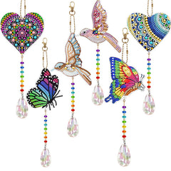 2pcs Animal Wind Chime DIY Diamond Painting Pendant