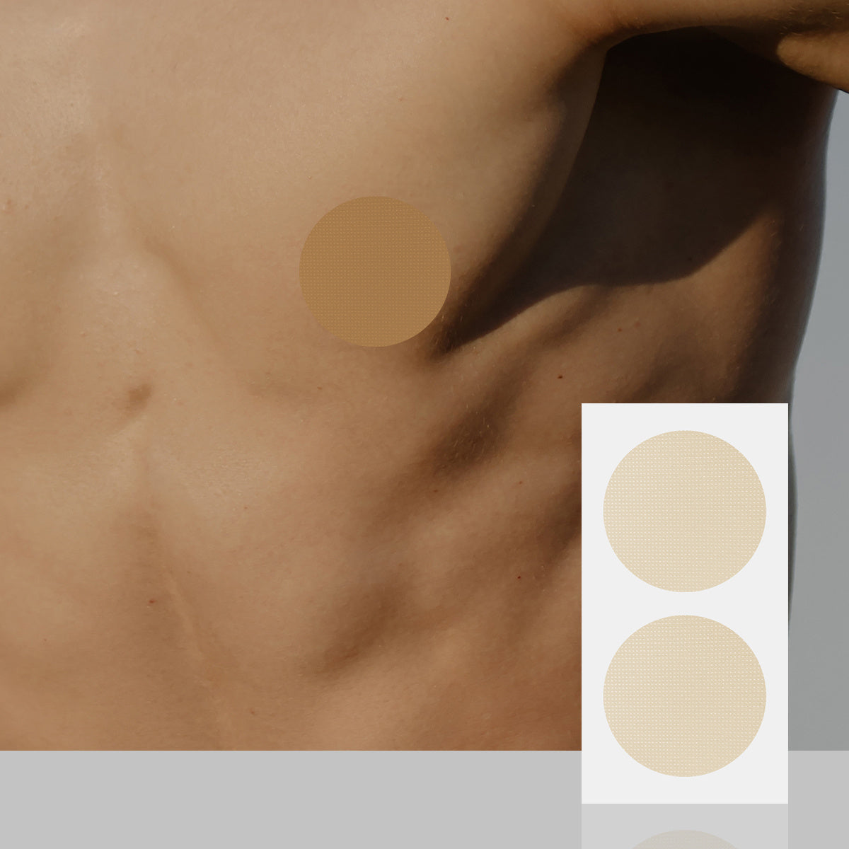 10 Pairs Men's Nipple Guard Chest Patch Anti Bump Nipple Tape Invisible Beige