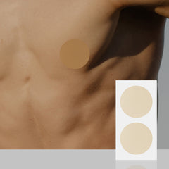 10 Pairs Men's Nipple Guard Chest Patch Anti Bump Nipple Tape Invisible Beige