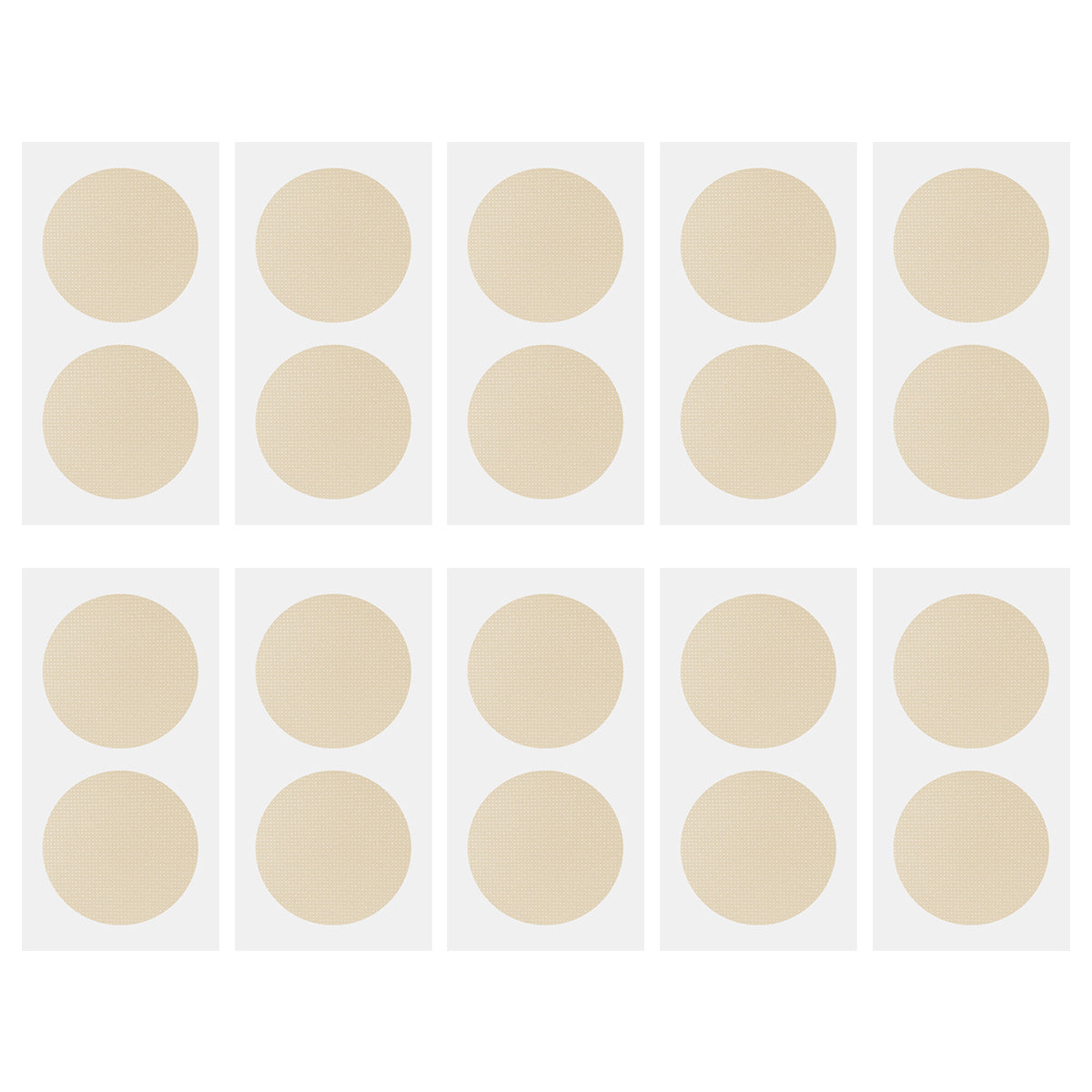 10 Pairs Men's Nipple Guard Chest Patch Anti Bump Nipple Tape Invisible Beige