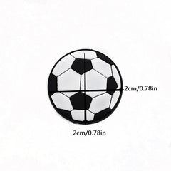 16pcs Football No 10 No 7 Crocs PVC Decoration Buckle Shoes Accessories