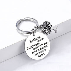 Mother Daughter Love Stainless Steel Keychain