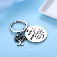 Mother Daughter Love Stainless Steel Keychain