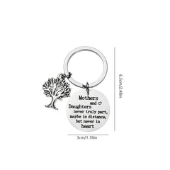 Mother Daughter Love Stainless Steel Keychain