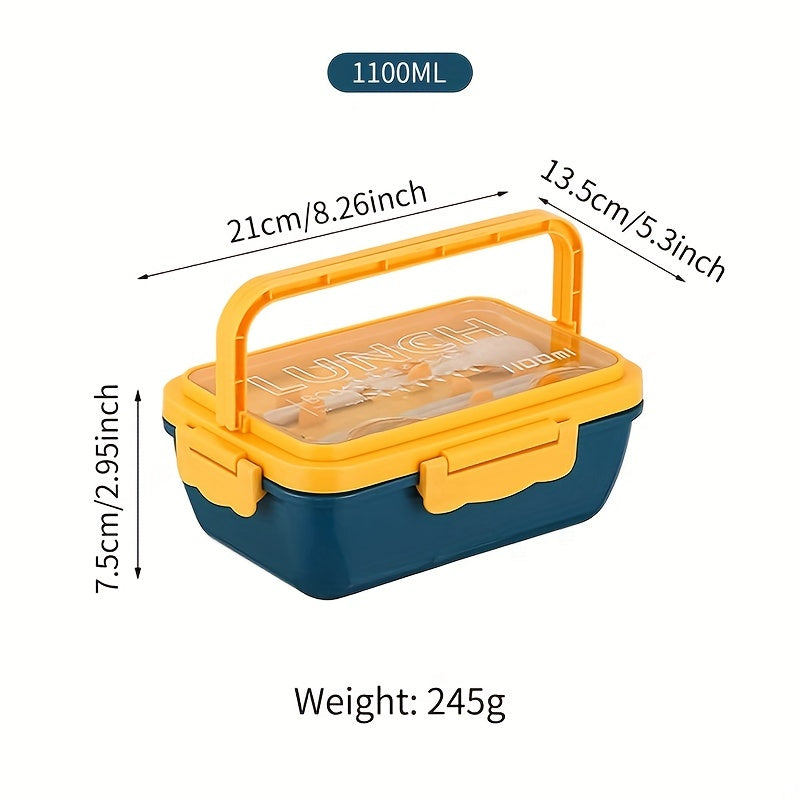 Portable 2 Layer Lunch Box with Spoon & Chopsticks