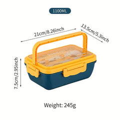 Portable 2 Layer Lunch Box with Spoon & Chopsticks