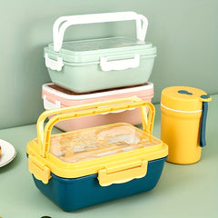 Portable 2 Layer Lunch Box with Spoon & Chopsticks