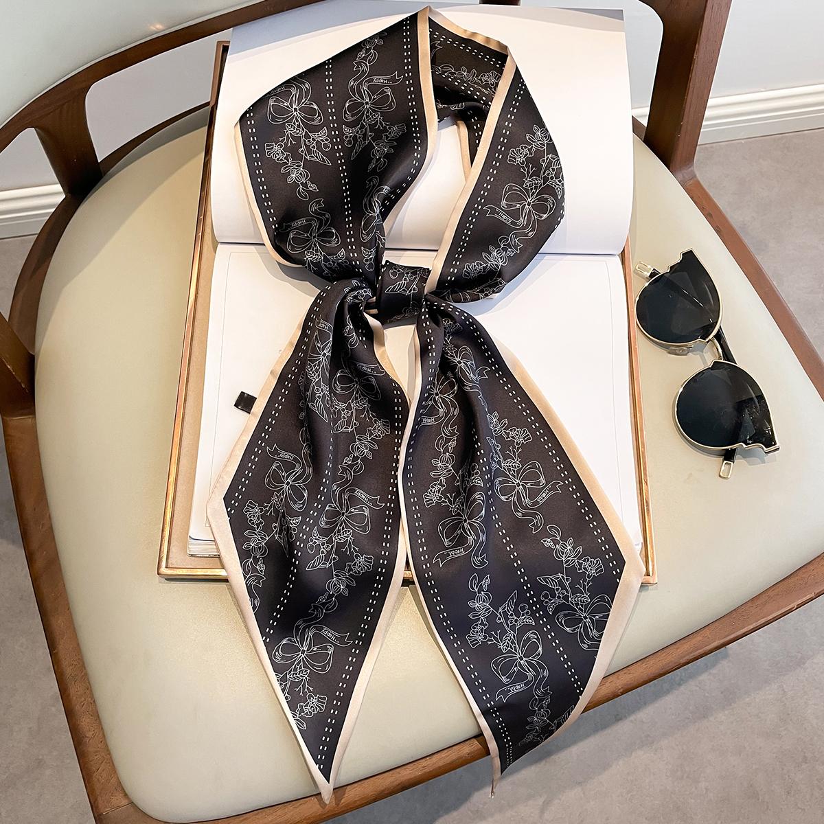 Skinny Silk Twilly Scarf Neck Tie