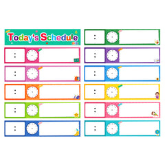 12-Piece Visual Schedule Pocket Chart Add-Ons for Toddlers & Classroom