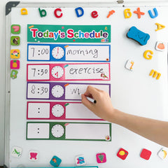 12-Piece Visual Schedule Pocket Chart Add-Ons for Toddlers & Classroom