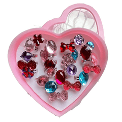 Kids Resin Rhinestone Rings Hand Jewelry Gift for Girls