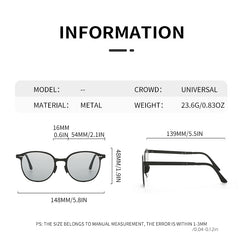 BY005 Men's Foldable Driving Sunglasses Metal Frame UV400 Polarized Eyewear