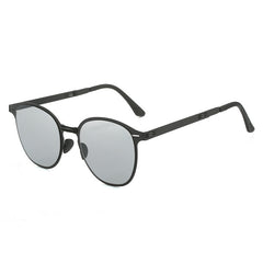 BY005 Men's Foldable Driving Sunglasses Metal Frame UV400 Polarized Eyewear