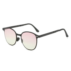 BY005 Men's Foldable Driving Sunglasses Metal Frame UV400 Polarized Eyewear