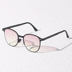 BY005 Men's Foldable Driving Sunglasses Metal Frame UV400 Polarized Eyewear