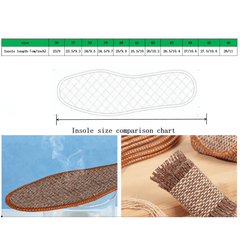 Linen Insole for Men & Women Soft Sole Breathable Sports Deodorization