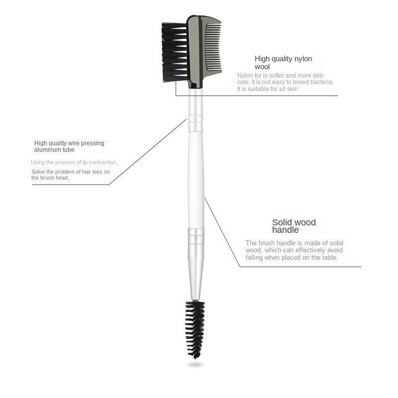 Eyelash Comb & Eyebrow Brush Dual Comb Makeup Tool for Women Girls