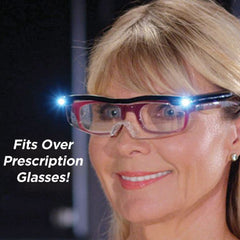 Lighted Magnifying Reading Glasses Power Zoom Unisex Night Vision Eyeglass