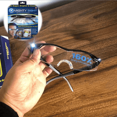 Lighted Magnifying Reading Glasses Power Zoom Unisex Night Vision Eyeglass