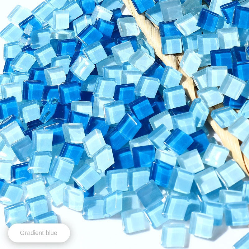 300pcs 1cmx1cm Mosaic Glass Tile Squares for Crafts & Decoration