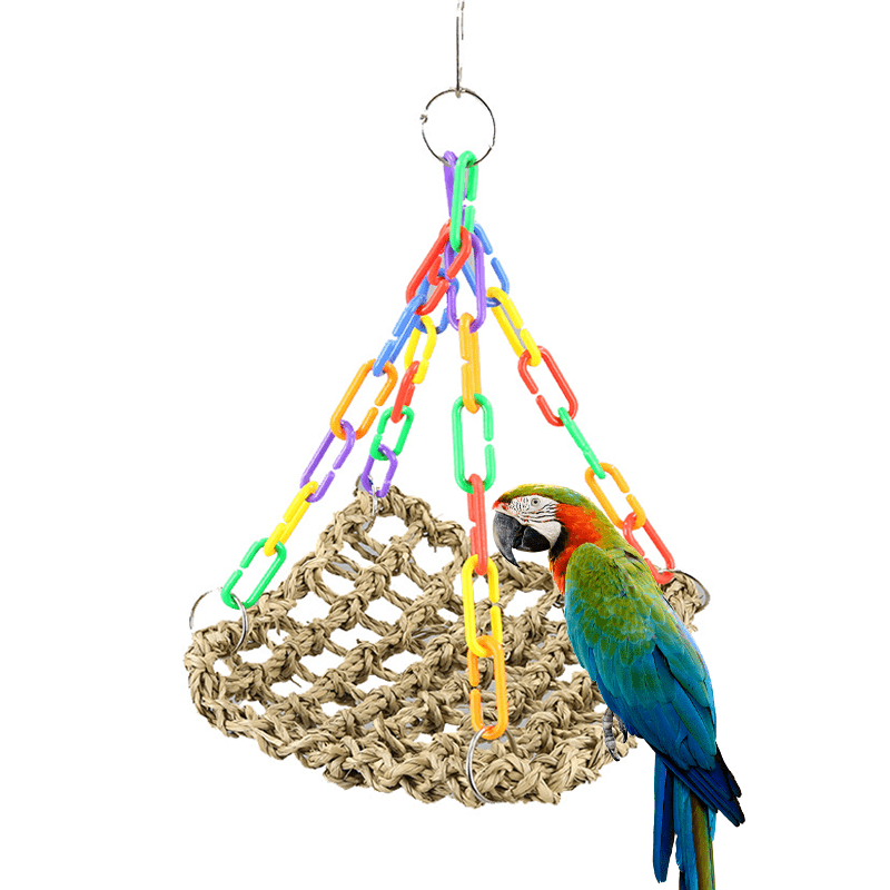 Interactive Parrot Swing Toy for Chewing Climbing and Fun