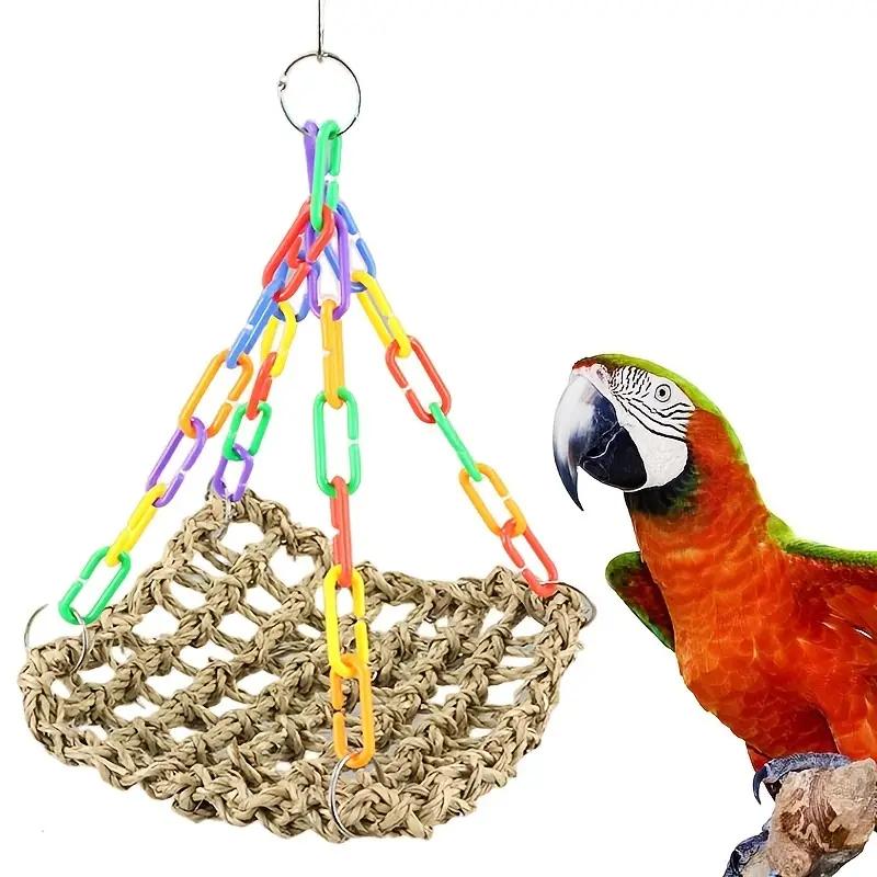 Interactive Parrot Swing Toy for Chewing Climbing and Fun