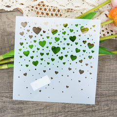 Love Of All Sizes DIY Craft Layering Stencils For Wall Painting Scrapbooking Alb
