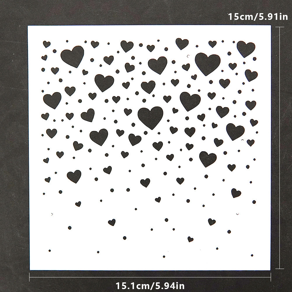 Love Of All Sizes DIY Craft Layering Stencils For Wall Painting Scrapbooking Alb