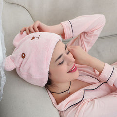 Animal Cartoon Hair Drying Cap Quick Drying Turban