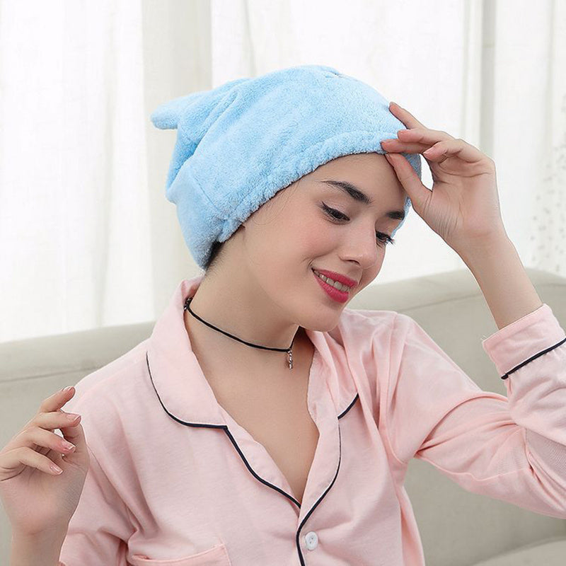 Animal Cartoon Hair Drying Cap Quick Drying Turban