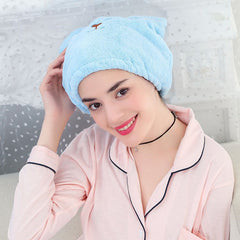 Animal Cartoon Hair Drying Cap Quick Drying Turban