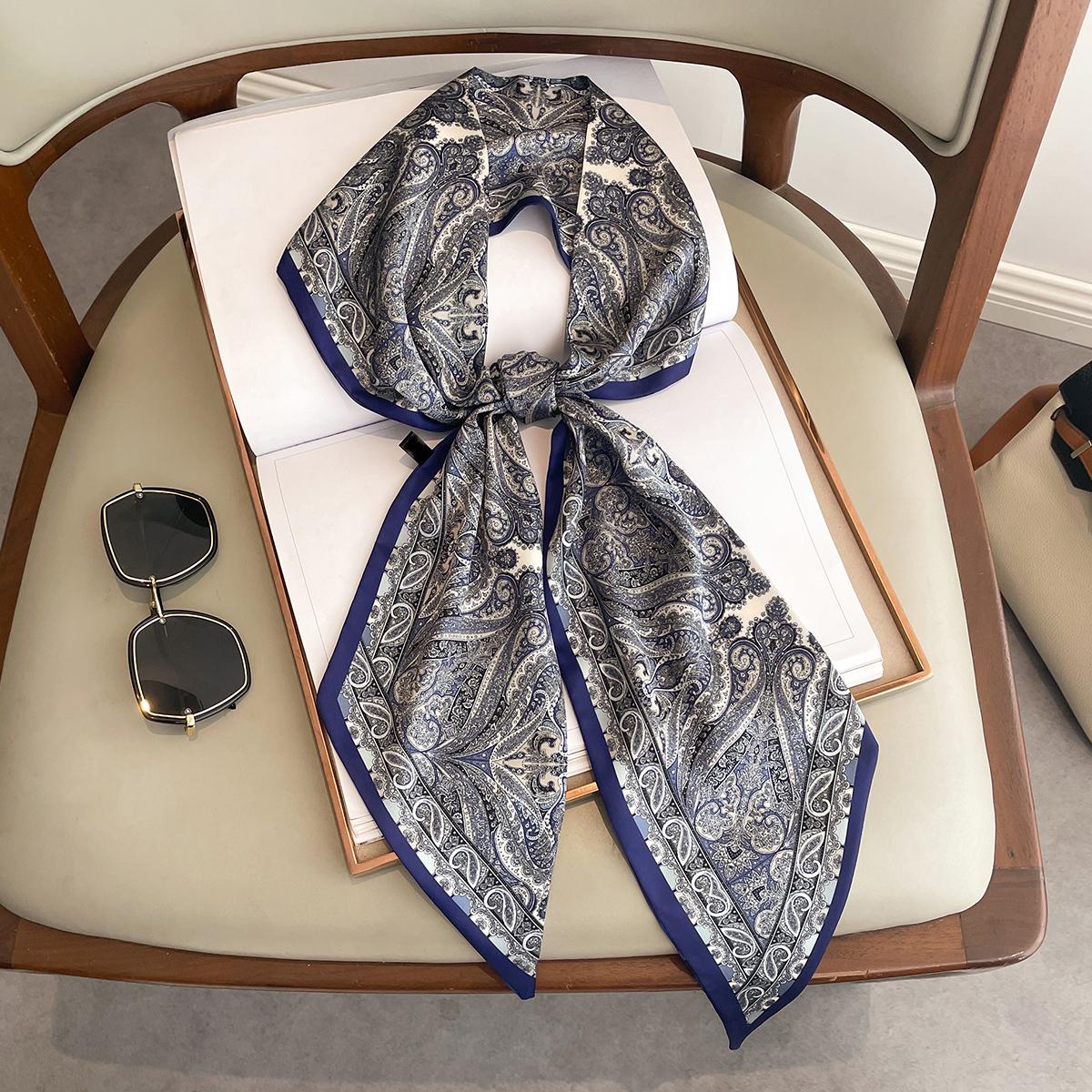 Skinny Scarf Twilly Scarf Long Ribbon Neck Tie Women Hair Ribbon