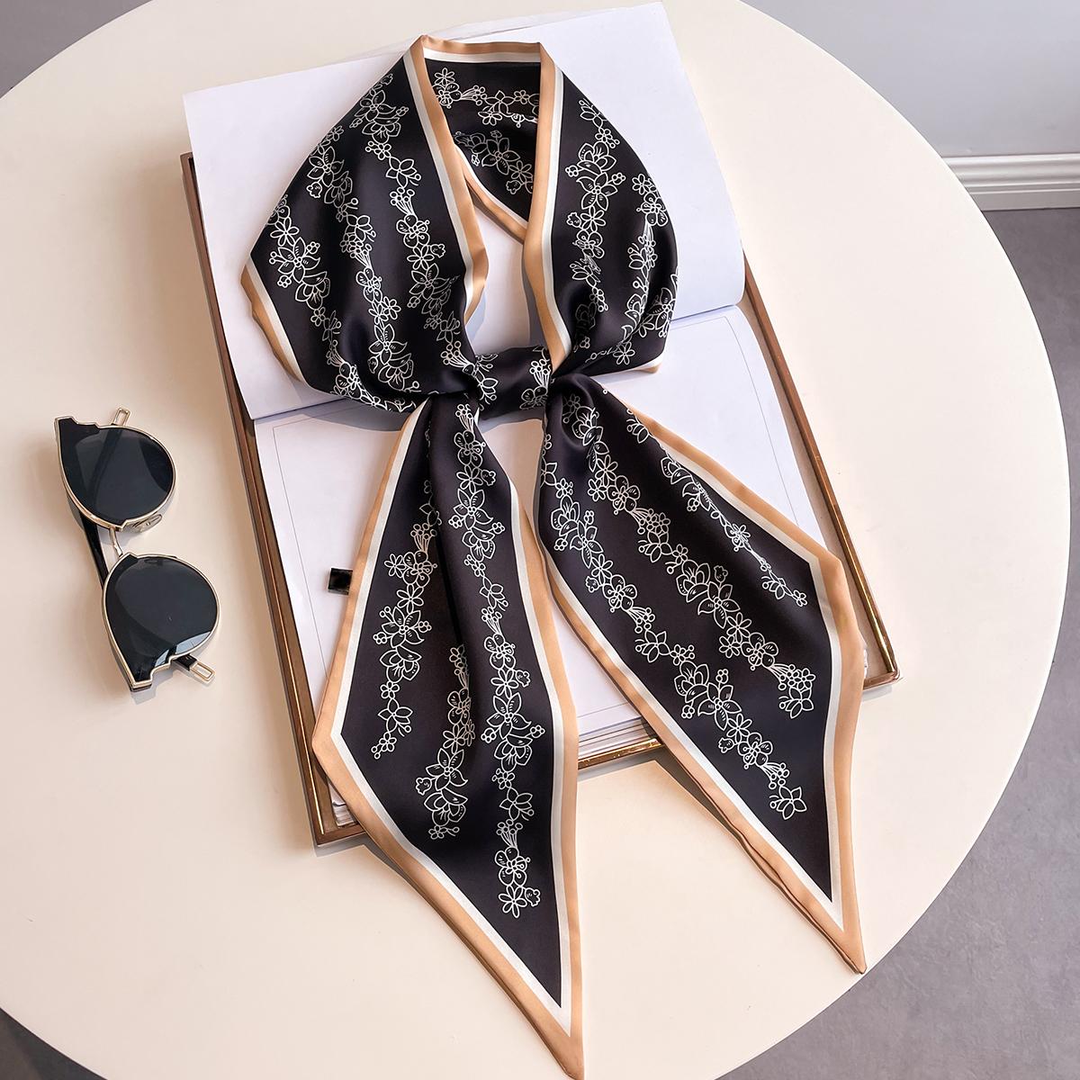 Skinny Scarf Twilly Scarf Long Ribbon Neck Tie Women Hair Ribbon