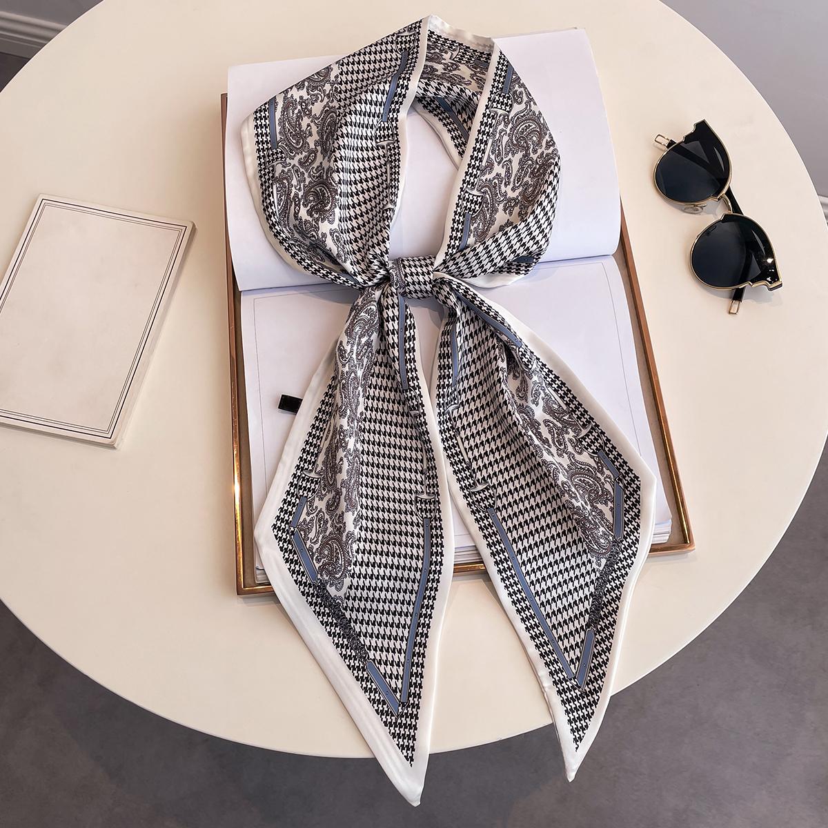 Skinny Scarf Twilly Scarf Long Ribbon Neck Tie Women Hair Ribbon
