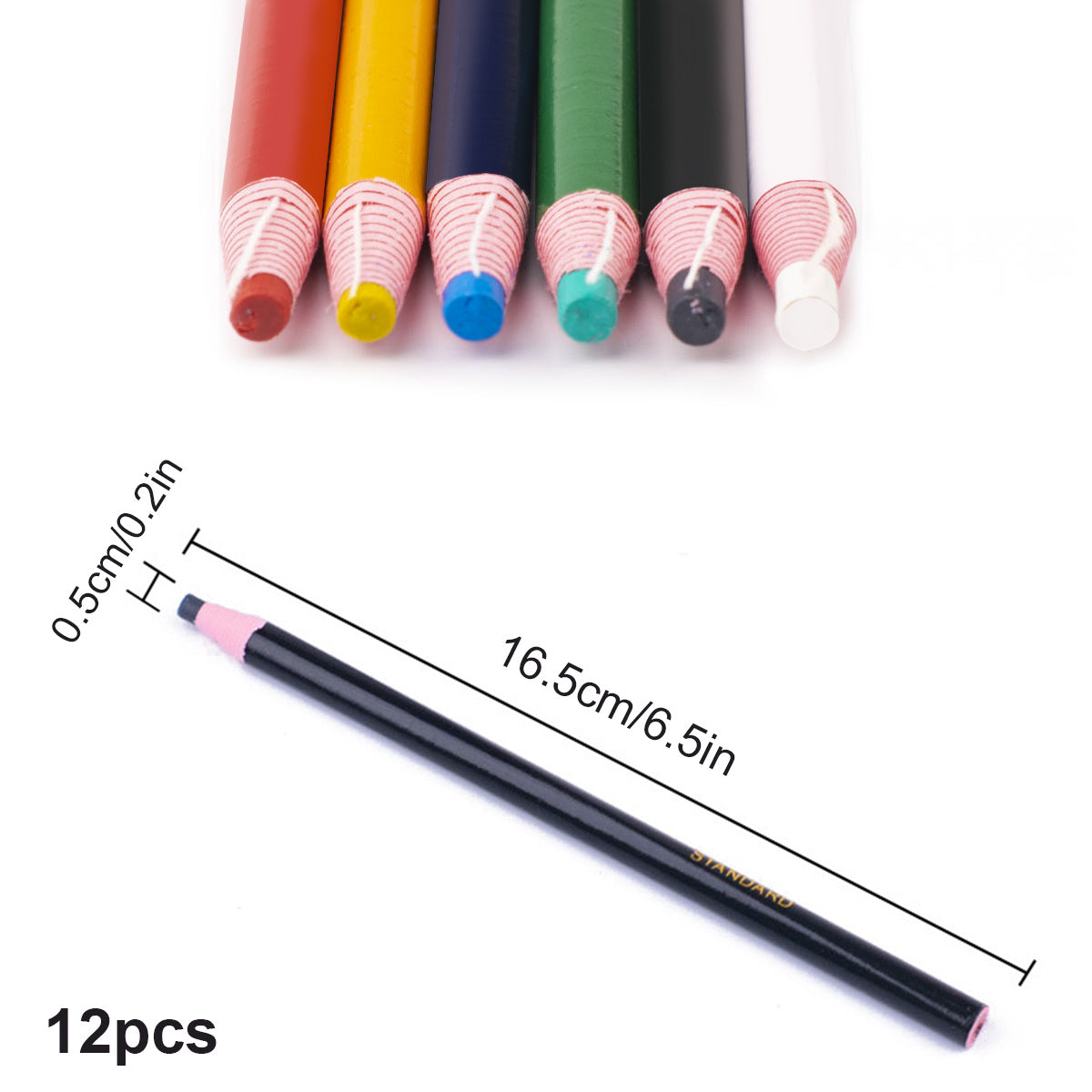 12pcs Tailors Chalk Pencils Water Soluble Sewing Mark Pencils