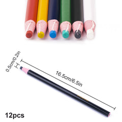 12pcs Tailors Chalk Pencils Water Soluble Sewing Mark Pencils