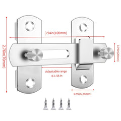 1pc Barn Door Latches Stainless Steel Gate Lock Sliding Door Latch