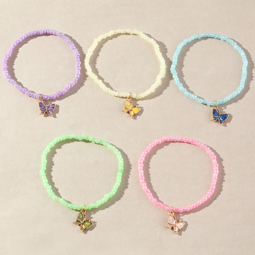 Boho Butterfly Pendants Bracelet for Men Women