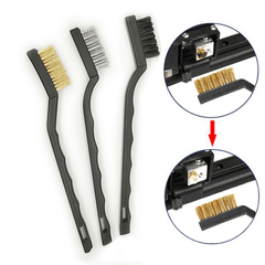 15pcs Wire Brush Set Stainless Steel Brass Nylon Curved Handle